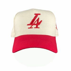 Reference LA Cream/Red Hype Snapback Brand New
